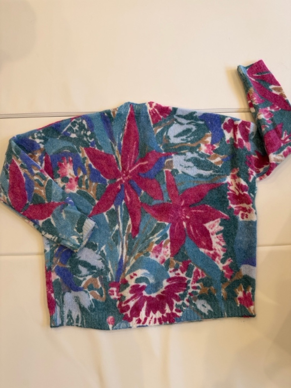 Sézane Ines Jumper Floral Multicolor Crewneck Sweater - Women - Picture 3 of 12
